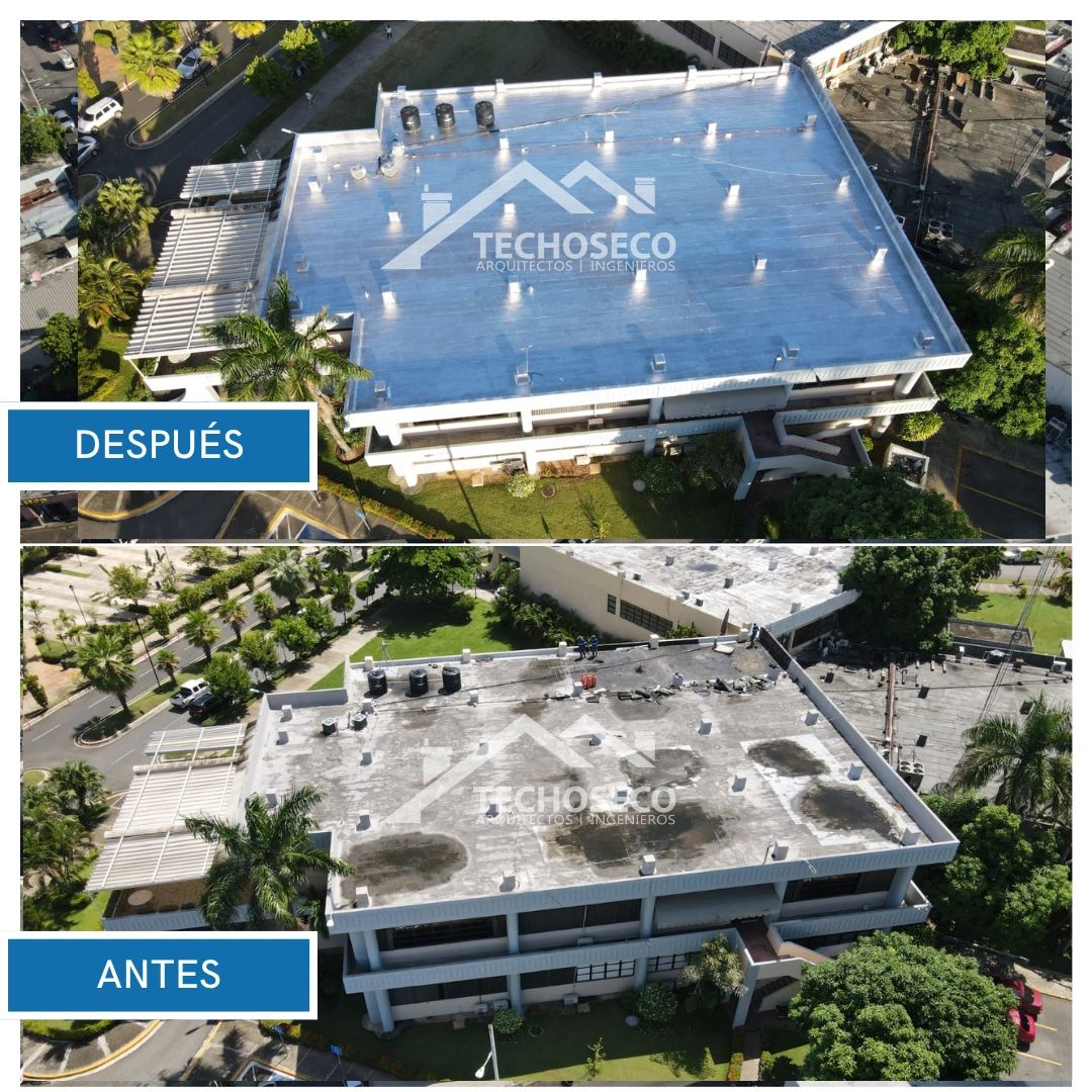 Comparativa antes/después en cubierta