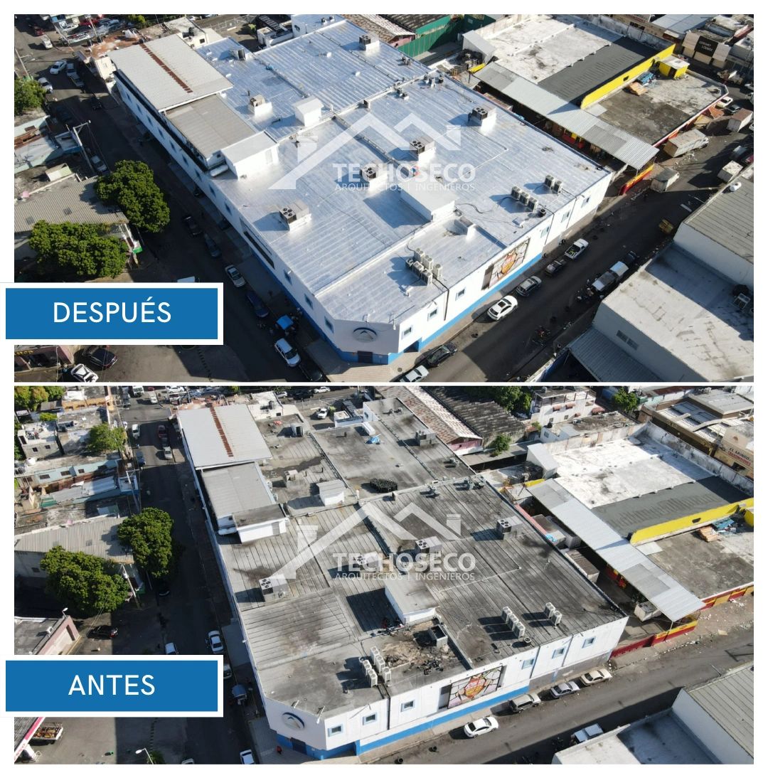 Antes y después — resultado TechoSeco